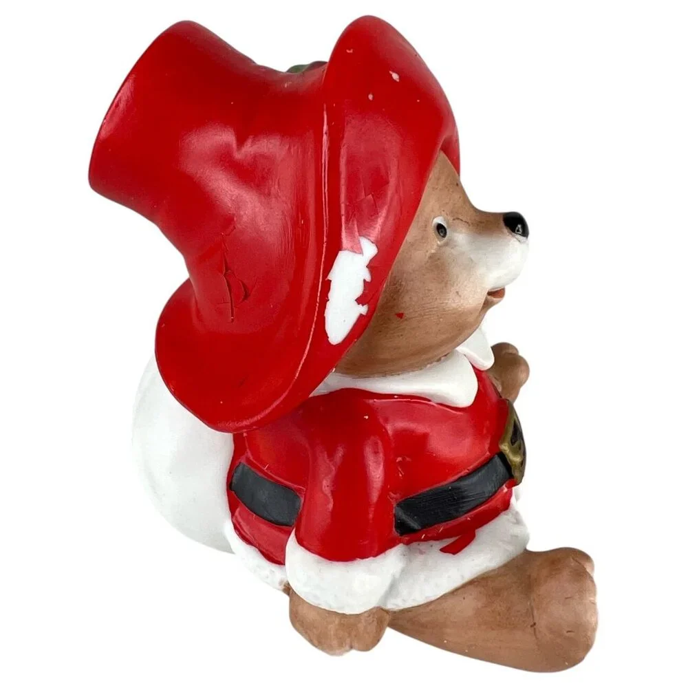 1980s‎ Homco Christmas Bear Figurine Family Set Of 3 Poppa Momma Baby #5600 VTG